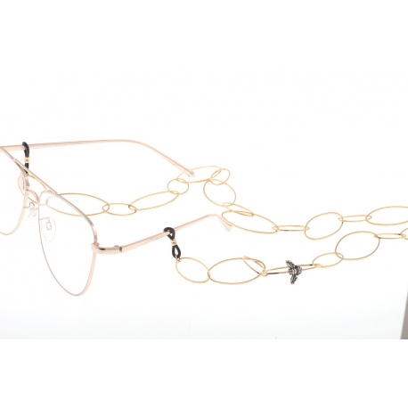 <p>Collar joya para cualquier tipo de gafa.</p>
<p>Cadena de latón chapada en oro de 18k con adorno de abeja en plata vieja.</p>