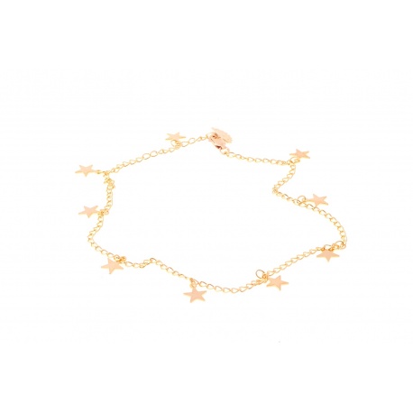 <p>18k Gold plated brass chain with multiple stars. Length approx 25 cm.</p>