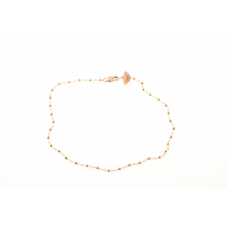 <p>18k gold plated chain with white beads.</p>
<p>Special price.</p>