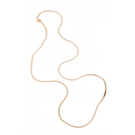 <p>Flat necklace chain, 18k gold plated.</p>
<p>Total lenght: 120cm</p>