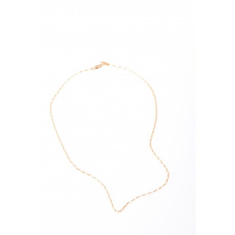 <p>Rectangular mini link necklace in 14k Gold Filled . Approximate length, 50cm.</p>
<p></p>