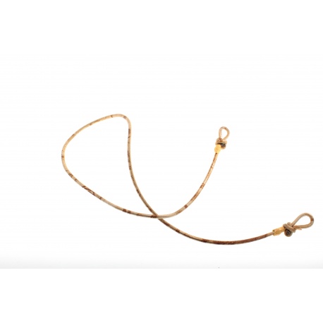 <p></p>
<p><span>Want to stroll stylish during summer without fear of losing your sunglasses? These sunglass cords are perfect to match every outfit! A very practical cord for any type of glasses. </span></p>
<p></p>
<p>Two-tone metallic gold leather cord with 18k matt gold plated snake head.</p>
<p><br />Approximate length: 82cm</p>