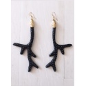 Branch earrings, black